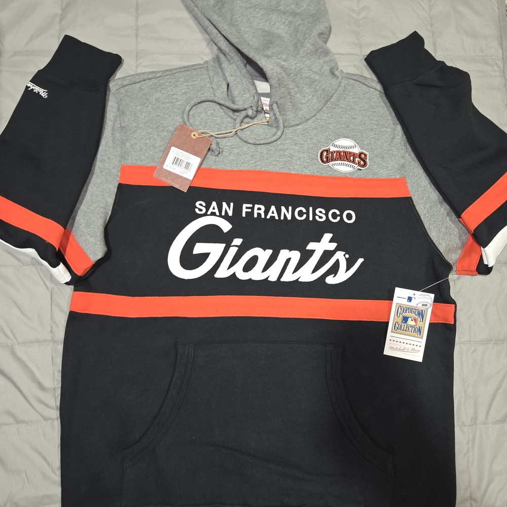 Mitchell & Ness San Francisco Giants Black, Gray & Orange Pullover Sweater